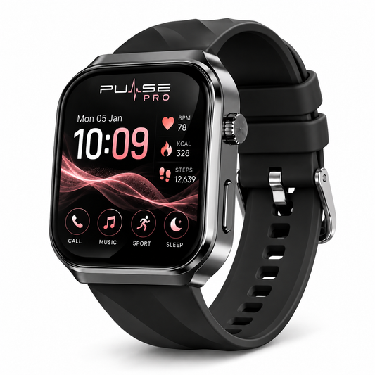 PULSE PRO | Advanced Health & Fitness Smartwatch. - Black