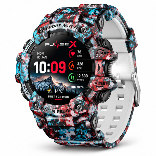 PULSE X | Rugged Outdoor Smartwatch. - Blue Multicolour
